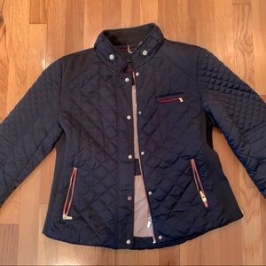 Zara Quilted Jacket Navy